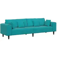 vidaXL Sofa Türkis 250 x 77 x 76 cm Samt