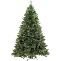 Dmora Weihnachtsbaum 270 cm Camden, Künstliche Kiefer, Realistischer Baum, Tannenbaum, 165x165 h270 cm, Grün