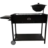 Grillpeter Mangal Set Batyr 80 Schaschlikgrill 80cm mit Grillrost Kasan 10L