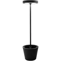 Zafferano Poldina Reverso Solar L Schwarz - Solar- und wiederaufladbare LED-Stehleuchte 11,7 W - Stehleuchte für den Außen- und Innenbereich, H. 156 cm