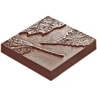 Schneider Schokoladenform für Kakaoblätter, Polycarbonat, 10 Hohlräume (41x41x7 mm), 275x135x24 mm