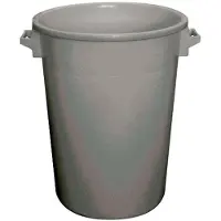 Schneider Hochdichter Polyethylen (HDPE) Kübel, 100 Liter Fassungsvermögen, weiß, mit 2 Griffen