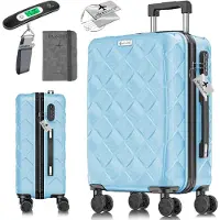 Kesser Reisekoffer | Koffer ABS Hartschalenkoffer mit Zahlenschloss, Kofferwaage & Reisebrieftasche 360° Rollen | Koffer für Business & Reise Trolley