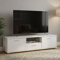 Dmora TV-Schrank Fernande 147.2x39.8x38.4 cm Weiß, eine Schublade