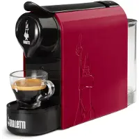 Bialetti Gioia, Espressomaschine, 0,5 l, Kaffeekapsel, 1200 W, Schwarz, Rot