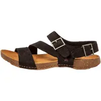 Art Unisex. 109997010003_001 Ledersandalen 0999 I Breathe schwarz (42), Wohnung, Schnalle, Lässig