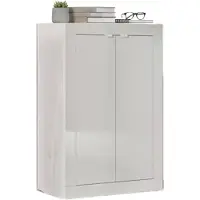Dmora 2-türiger MehrzweckschrankEndine, Multifunktionale Möbel, Schuhschrank, Besenschrank, Italy, 78x35 h113 cm, Weiß