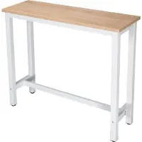 OEM Stilvolle MDF-Barthaube mit metallischem Zubehör - schmal und zeitlos - minimalistische Ölbardetails - mattweiß oder helles Holz - Abmessungen 120x40x100 cm.