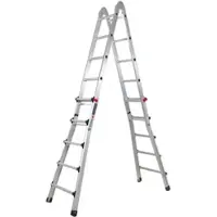 Proregal Alu 3-In-1 Mehrzweckleiter APOLLO 5,2 Meter 4x5 Sprossen Traglast 150kg Aluminium Silber