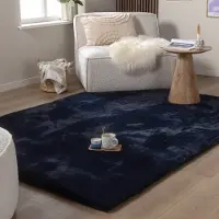 NATURL. Hochflor Teppich - Comfy Supreme Dunkelblau 80x150 cm