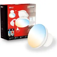 Briloner LED-Deckenventilator Ravan, DC-Motor weiß, Ø 44 cm, CCT dimmbar, weiß / opal, für Schlafzimmer, Kunststoff, Modern