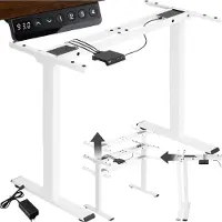 TecTake Höhenverstellbarer Schreibtisch Melville 110 - 168 x 60 x 70 - 119 cm