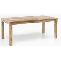 KADIMA DESIGN Rustikaler Mango-Holz Esstisch, 120 cm, Landhaus-Stil - Stilvoll mit Schnitzereien. 120x70x76 cm |