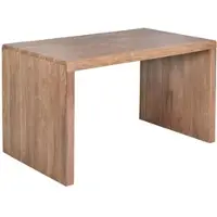 KADIMA DESIGN Schreibtisch "Teko": Massivholz Akazie, Stauraum, abgerundete Ecken, stabil. Beige, 160x80x76 cm |