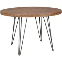 KADIMA DESIGN Massivholz Esszimmertisch im Landhaus Look, 120 cm Durchmesser, runde Form. 120x73x78 cm |
