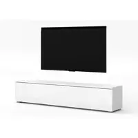 AX Living TV Board Loriano 180 cm Fernsehschrank weiß Matt/Hochglanz