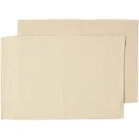 Homescapes TISCHSET creme im 2er-Set 33/50 cm, 100% Baumwolle