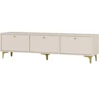 Masseno TV-Schrank TORINO 180 cm Fernsehschrank mit 3 Türen TV-Lowboard für Wohnzimmer Modern 180x40,8x48,5 cm Beige / Beige