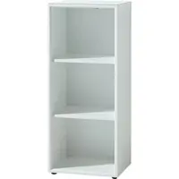KADIMA DESIGN Aktenregal Schmal | Büroregal 50x120x37 cm (3 Ordnerhöhen) | Weiß | Stabil 22kg Belastbar | Ordnerregal Made in Germany | Serie MUENCHEN