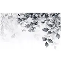 WALLARENA Fototapete Blätter in Grau | Gr.: 150 x 105 cm