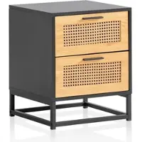 KADIMA DESIGN Nachtkonsole mit Wiener Geflecht 45x45x56 cm Nachttisch | Gr.: onesize