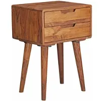 KADIMA DESIGN Nachtkonsole | Sheesham, 47x66x36cm, 2 Schubladen | Gr.: onesize