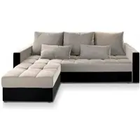 Masseno Ecksofa KOS PIK mit Schlaffunktion L-Form, Sofa mit Bettkasten, Wohnzimmersofa, Couch, Soffa, Bettsofa, Couchgarnitur- Beige, PAROS 02 + KRONOS 07