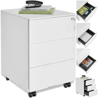 TecTake Aktenrollschrank Magna 39 x 45 x 55 cm, weiß | Gr.: onesize