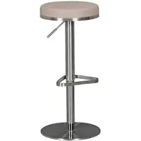 KADIMA DESIGN Barhocker "Elbe", höhenverstellbar, gepolsterte Sitzfläche, Triangel Fußablage, max. 110 kg Belastung. Beige, 38x38x82 cm |
