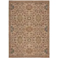 KADIMA DESIGN Teppich Flachgewebe mit floralem Oriental-Muster, Strapazierfähige Jute-Chenille-Mischung Rosa Rechteckig 200x290