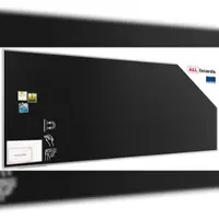 Allboards Schwarze magnetische Kreidetafel 300x120 cm, Alurahmen