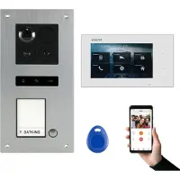 Balter ERA Silber RFID 2-Draht BUS IP 7 WiFi Video Türstation iOS Android App für 1 Familienhaus
