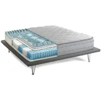 Talamo Italia Doppelmatratze Dkouame, Memory Foam-Matratze und Taschenfedern, 100% Italy, Anti-Milbe und hypoallergen, Cm 140x190 h26