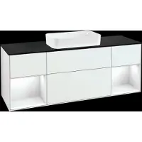 Villeroy & Boch V&B Waschtischunterschrank FINION 1600x603x501 Abdpl bl Reg gls wh/gls wh
