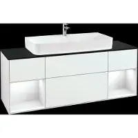 Villeroy & Boch V&B Waschtischunterschrank FINION 1600x603x501 Abdpl bl Reg gls wh/gls wh