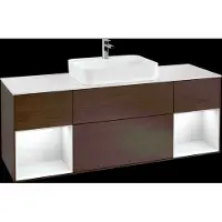 Villeroy & Boch V&B Waschtischunterschrank FINION 1600x603x501 Abdpl wh Reg gls wh/Wln Ve