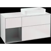 Villeroy & Boch V&B Waschtischunterschrank FINION 1200x603x501mm m Apl. Gl wh ma Regalelem