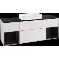 Villeroy & Boch V&B Waschtischunterschrank Wandbeleuchtung Finion 160cm, Pl b m, Reg bla m Lac, wh. m Lac