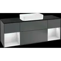 Villeroy & Boch V&B Waschtischunterschrank FINION 1600x603x501 Abdpl bl Reg wh ma/anth ma