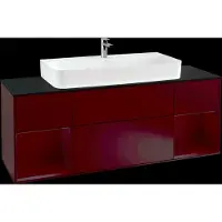 Villeroy & Boch V&B Waschtischunterschrank Wandbeleuchtung Finion 160cm, Pl bla m, Reg Peo m Lac, Peo m