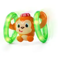 Bright Starts Roll & Glow Monkey Toy, Junge/Mädchen, 0,5 Jahr(e), Lichteffekte, Mit Ton