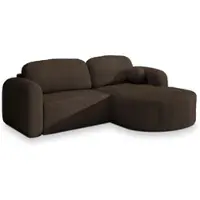 Masseno Ecksofa AMILIA P mit Schlaffunktion L-Form, Sofa mit Bettkasten, Wohnzimmersofa, Couch, Soffa, Bettsofa, Couchgarnitur- Braun, POSO 06