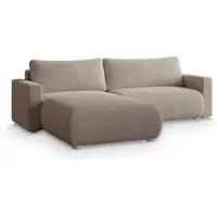 Masseno Ecksofa TURIN N mit Schlaffunktion L-Form, Sofa mit Bettkasten, Wohnzimmersofa, Couch, Soffa, Bettsofa, Couchgarnitur- Beige, NOW OR NEVER 05