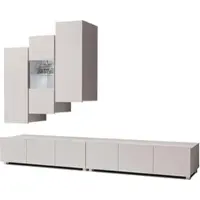 AX Living Anbauwand Wohnzimmer Kossana 11 – 300cm Breite Beige