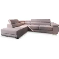 Masseno Ecksofa APIRO L-S mit Schlaffunktion L-Form, Sofa mit Bettkasten, Wohnzimmersofa, Couch, Soffa, Bettsofa, Couchgarnitur- Lila, POSO 130