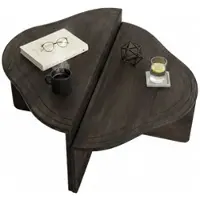 Dmora Wohnzimmertisch Dmelgrat, Niedriger Wohnzimmertisch, Kaffeeregal, Couchtisch für Sofa, 90x90h40 cm, Anthrazit