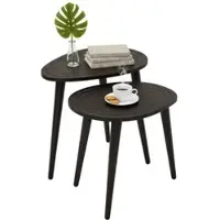 Dmora Wohnzimmertisch Dgaldame, Niedriger Wohnzimmertisch, Kaffeeregal, Couchtisch für Sofa, 50x33h52 cm, Anthrazit