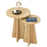 Dmora Wohnzimmertisch Dleoncin, Niedriger Wohnzimmertisch, Kaffeeregal, Couchtisch für Sofa, 40x40h50 cm, Eiche