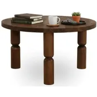 Dmora Wohnzimmertisch Dpogb, Niedriger Wohnzimmertisch, Kaffeeregal, Couchtisch für Sofa, 70x70h40 cm, Nussbaum