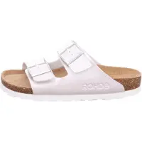 Rohde Damen Clogs Pantoletten Weite G Perlato Schnalle Alba 5623, Größe:37 EU, Farbe:Weiß